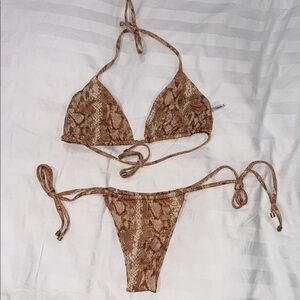 Vitamin A - Snakeskin Bikini Set - size M